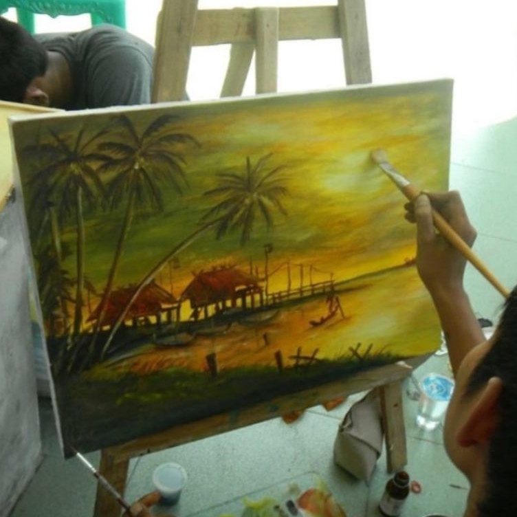 

Banyak Peminat Kanvas Lukis Ukuran 4cmx6cm Cat Acrylic Kuas dan Palet Paket Lengkap