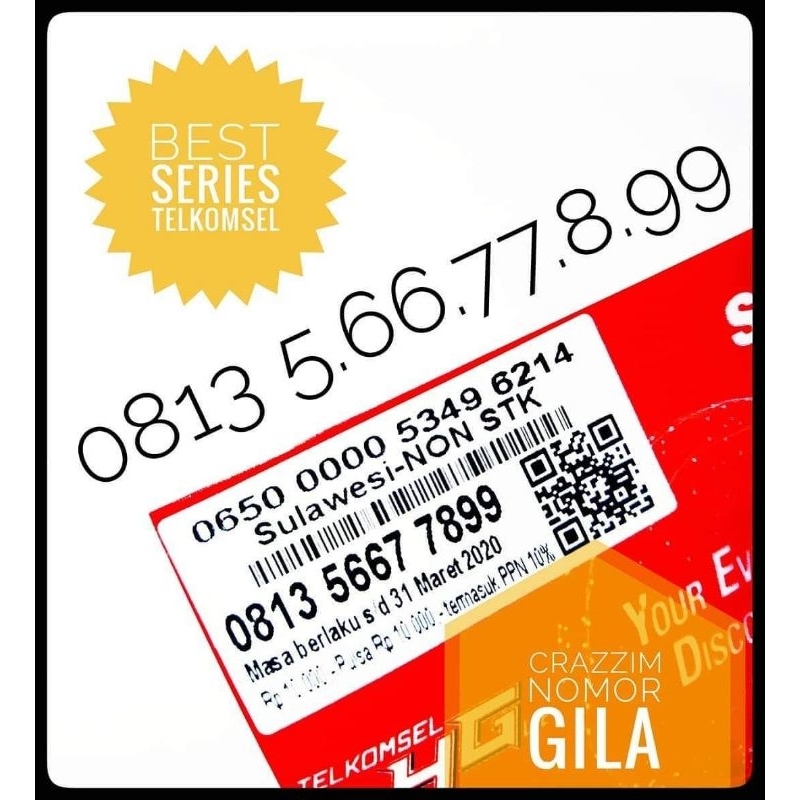 Nomor Cantik Telkomsel Simpati Ratusan 6789. No Cantik Super Hoki