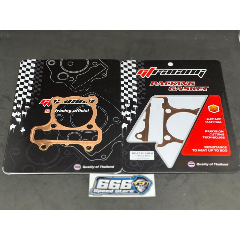 PACKING PAKING GASKET BLOK KUNINGAN GF RACING BEAT FI SCOOPY ESP STATER HALUS 54 55 56 57 58 mm