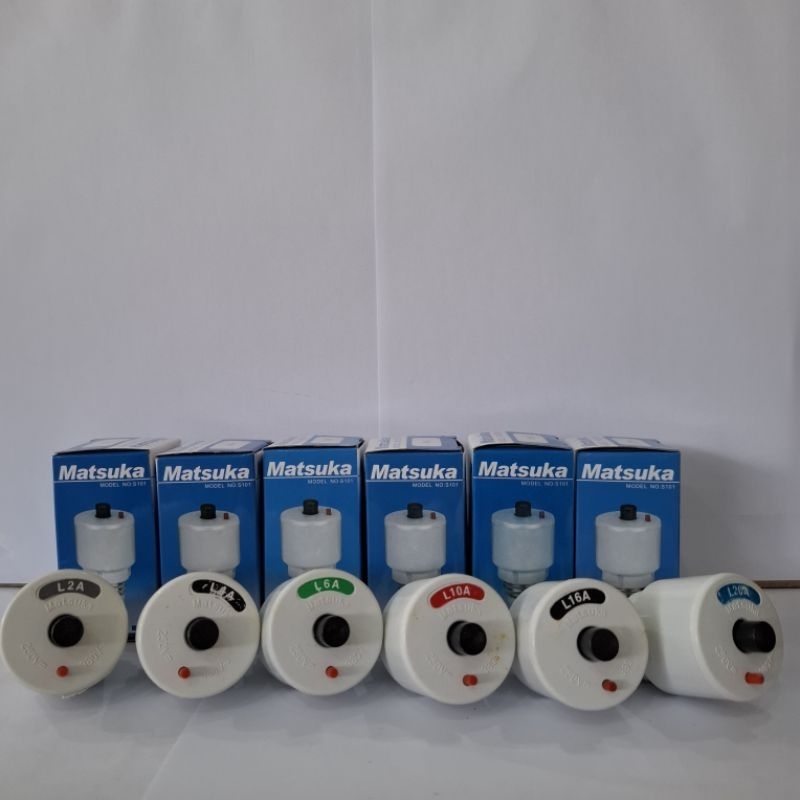 Matsuka Sekering Otomatis  2 Ampere,4 Ampere/6 Ampere /10 Ampere /16 Ampere /20 Ampere