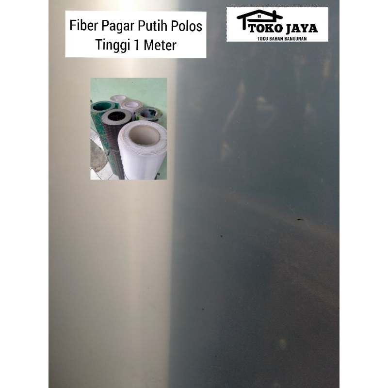 Fiber Pagar Fiber Plat Putih Polos