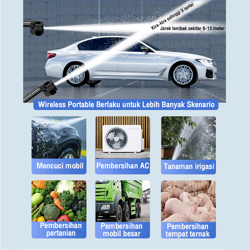 Reaim 150Bar Jet Cleaner 888V Kualitas Tinggi Mesin Cuci Mobil Alat Stean Cuci Mobil Mesin Semprot