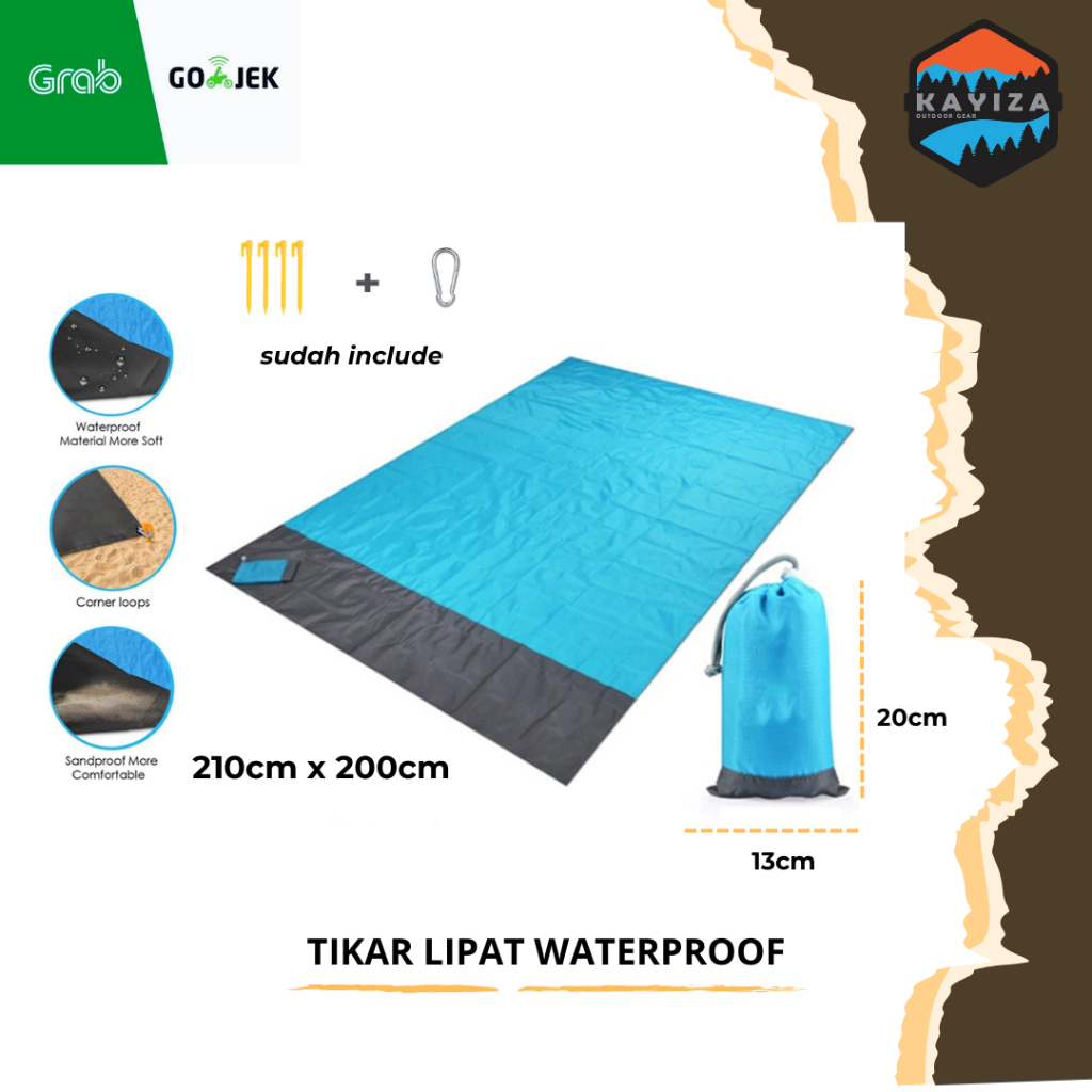 TIKAR LIPAT MATRAS CAMPING PIKNIK OUTDOOR WATERPROOF - MATRAS LIPAT CAMPING - TIKAR CAMPING - TIKAR