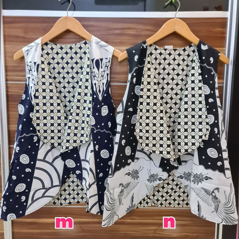 Rompi Batik Bolak Balik Bunga Katun