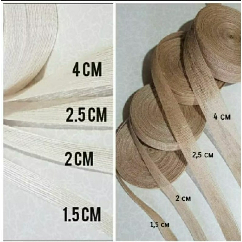 

2.5 cm - 1 Yard (90 cm) | Pita Goni Coklat