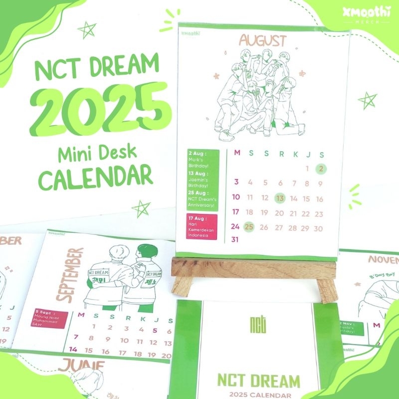 

KALENDER NCT DREAM 2025 - KALENDER MEJA KPOP 2025 - MINI DESK AESTHETIC NCT CALENDAR - KALENDER MEJA ANIME - KALENDER DUDUK NCT
