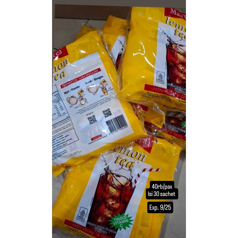 

max tea lemon tea 30 sachet