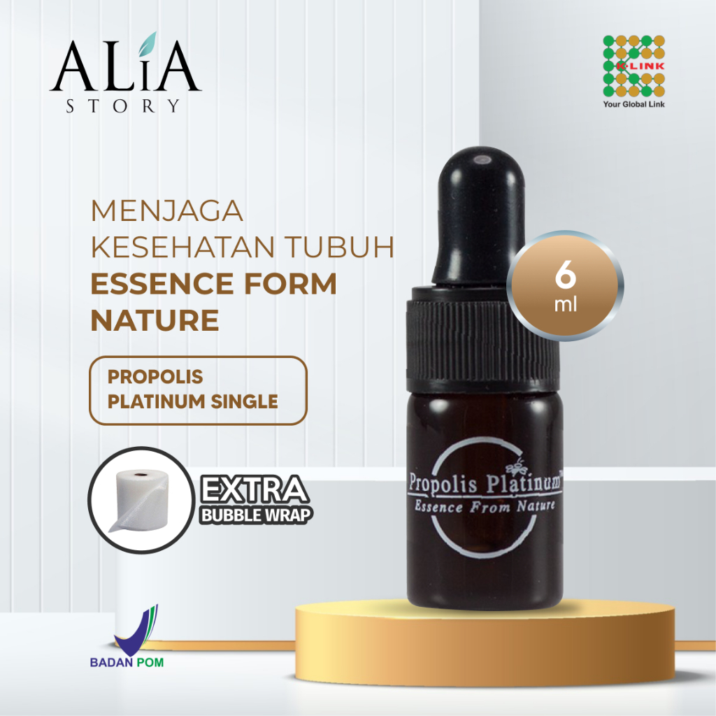 Propolis Platinum K-Link Single Bottle (6 ml) Essence From Nature Air Lebah Alami Propolis Herbal Me