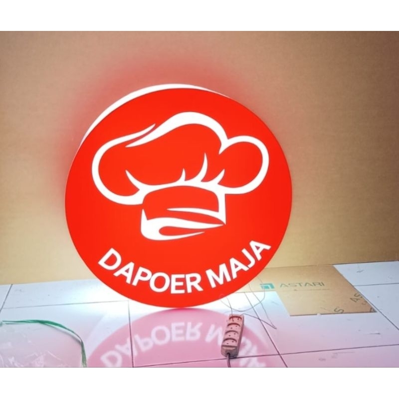 Neon Box Bulat 1 sisi. PROMO DIJAMIN TERMURAH