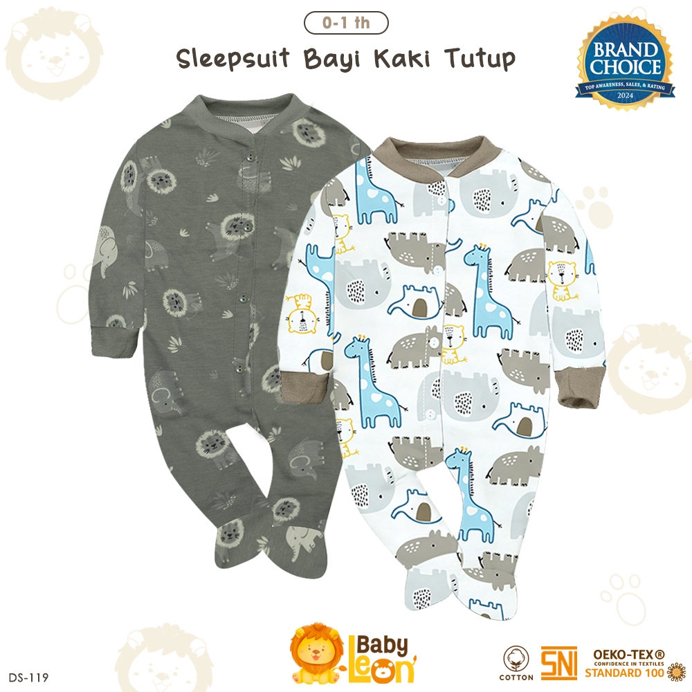BABYLEON Jumpsuit Bayi 0-1Th Jumpsuit Bayi Kaki Tutup Jumper Bayi Newborn Baby Sleepsuit Baju Tidur 