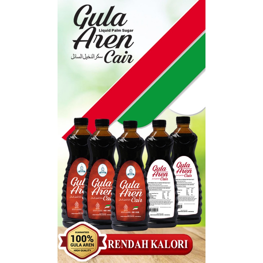 

Gula Aren Cair Murni100% Organik Grade A 1000gr Pondok Aren Indonesia