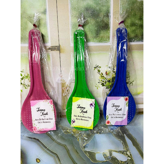 SOUVENIR PERNIKAHAN CENTONG NASI ISI 100 PCS+ bonus kartu ucapan