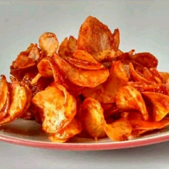 

Keripik Singkong Rujak Bumbu Basah Pedas Manis/Keripik Singkong Rujak Gurih Pedas Manis