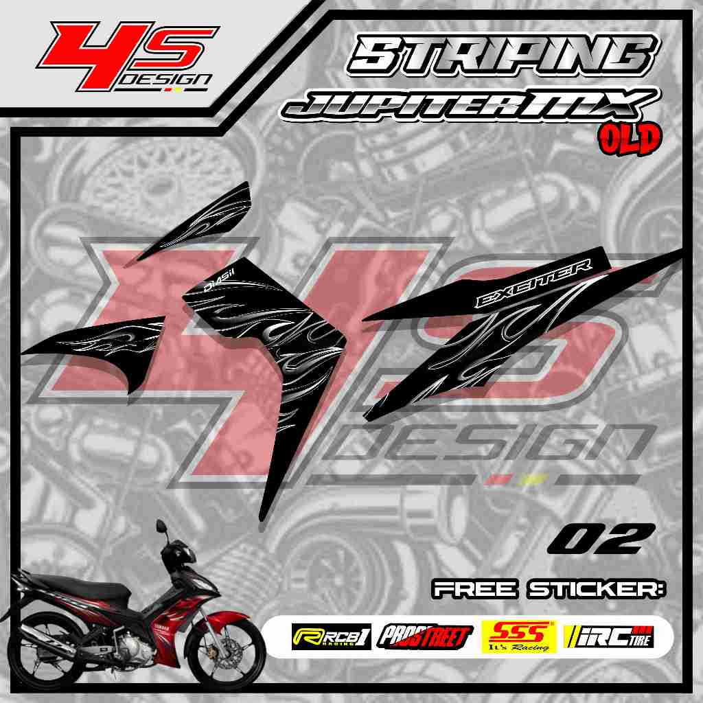 02 STICKER STRIPING JUPITER MX OLD - STICKER STRIPING JUPITER MX OLD MOTIF API