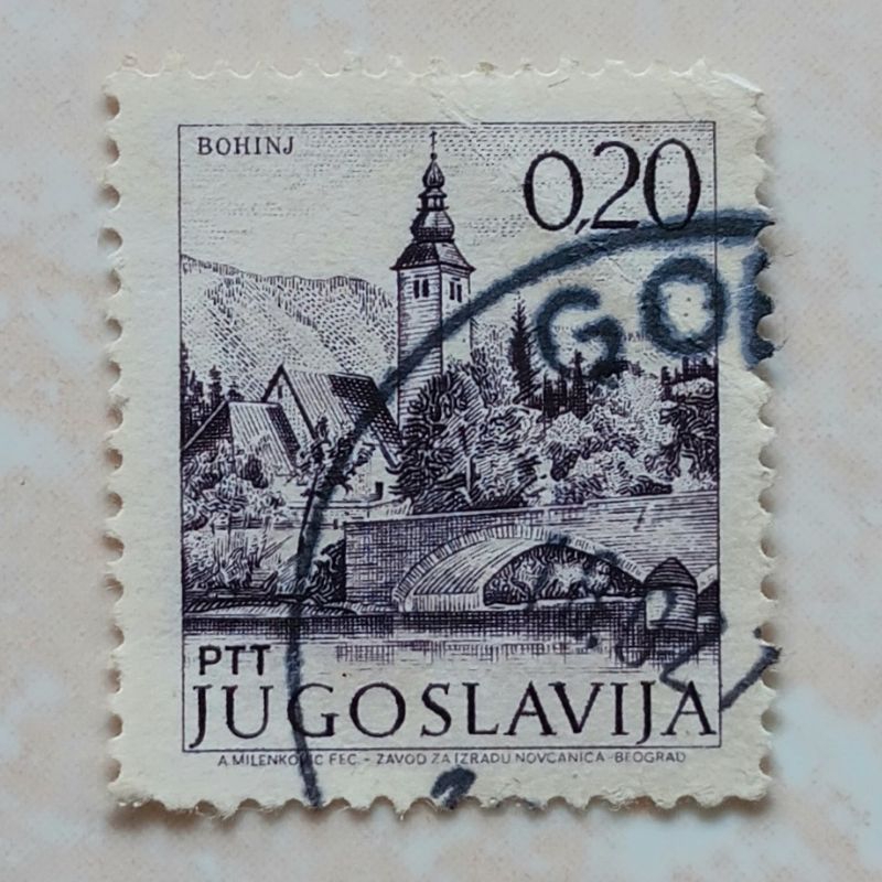 

(AD) Perangko Yugoslavia 1972 Tourism-Definitive Small - Church and bridge in Bohinj 0,20 dinar Used