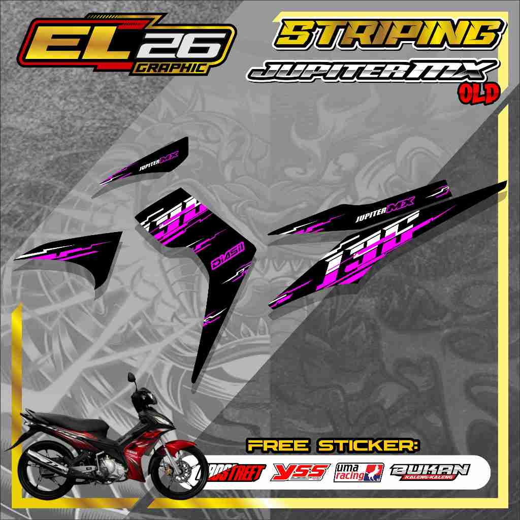 856 STRIPING STICKER YAMAHA JUPITER MX OLD - STICKER JUPITER MX OLD MOTIF GRAPIC