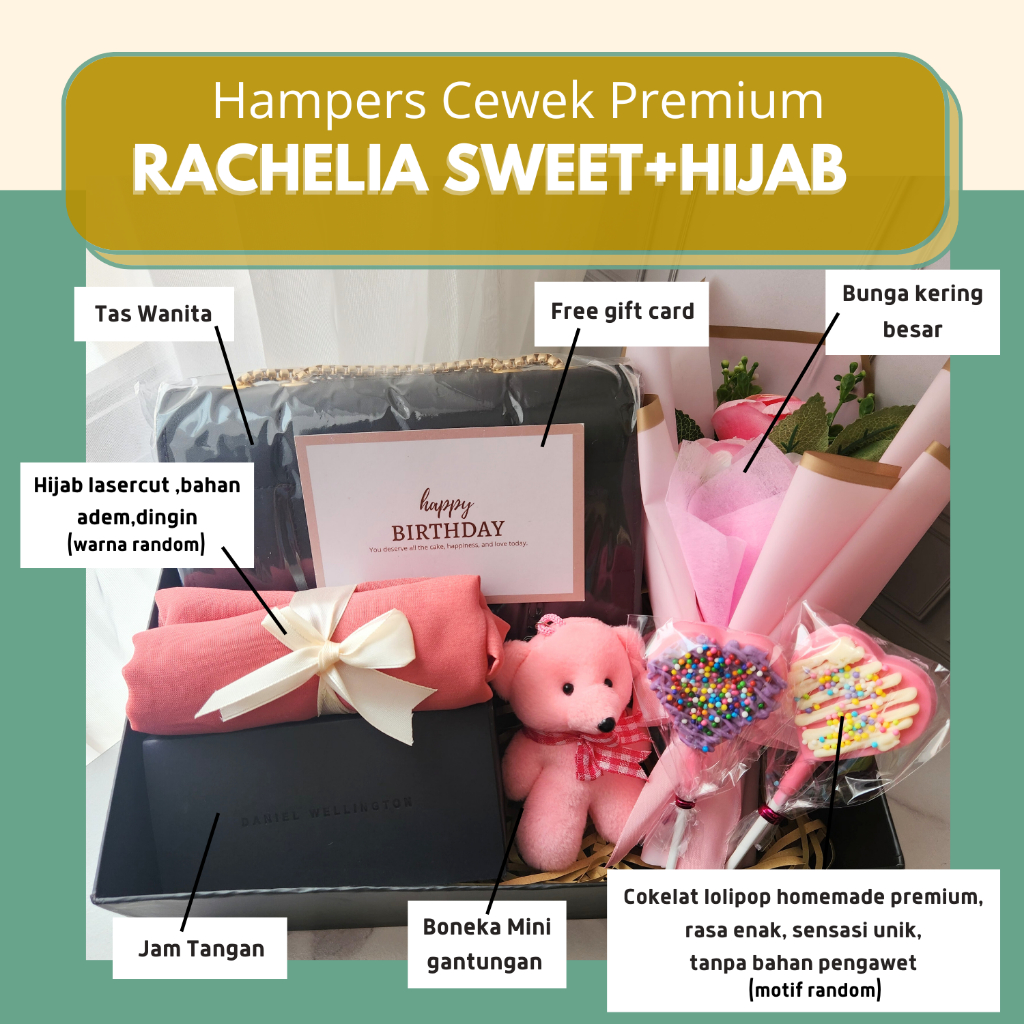 

Hampers Ulang Tahun Cewek Hapunni Rachelia Gift Box Kado Wisuda Anniversary Ultah Pacar