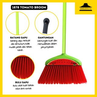 Sapu Lantai / Sapu Plastik / Sapu Panjang / Sapu Plastik Motif Buah / Sapu Murah Dynamic Kode 1878 /