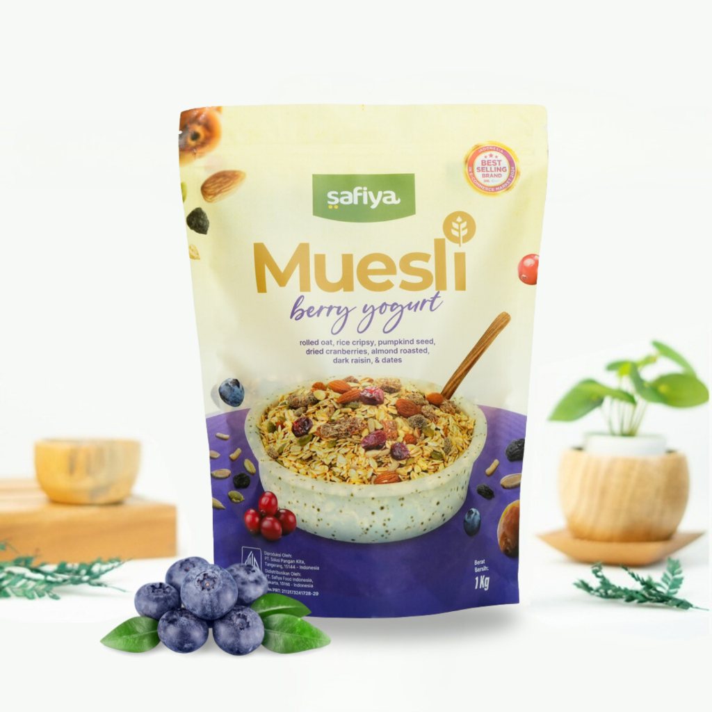 

Muesli Berry Yogurt 1 Kg Muesli Dried Fruit Mix Original Safiya Sereal Diet Sehat
