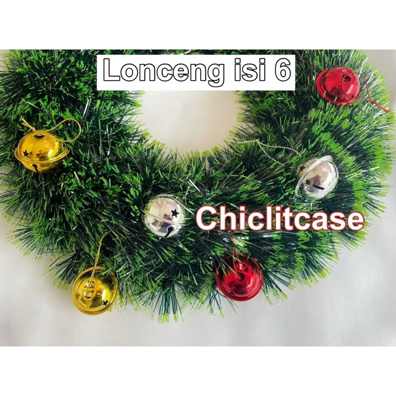 Lonceng isi 6 pcs/ornamen lonceng natal