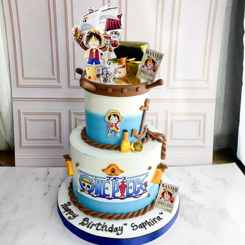 

Kue Ulang Tahun/Kue Birthday jakarta/Kue Ultah Tema One Piece/Kue 2 Tingkat One Piece