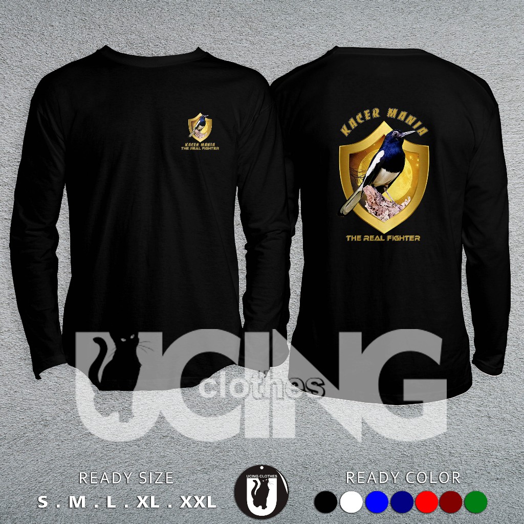 Kaos Baju Burung Kacer Kicau Mania The Real Fighter Lengan Panjang Kaos Distro