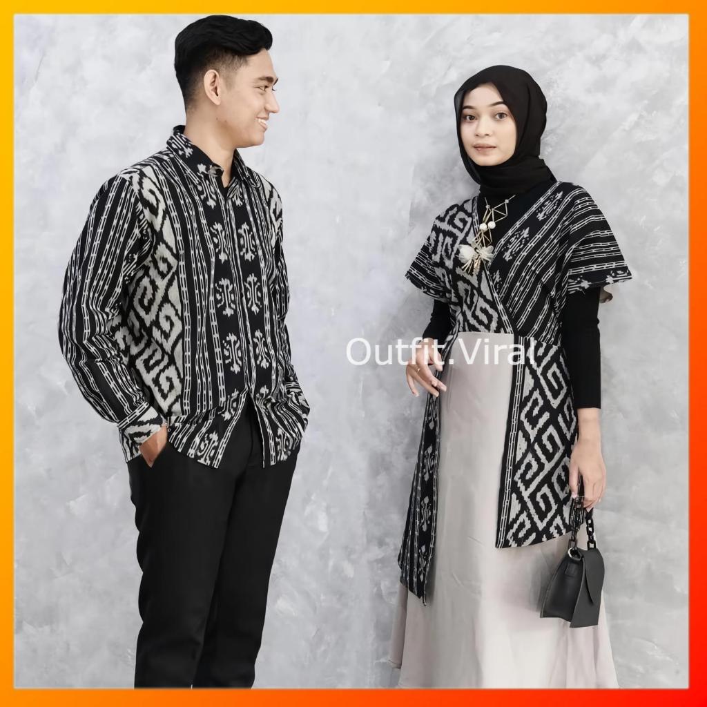 Batik Couple Tenun Kemeja Dress Andin Bunga Outfit Viral Baju Wanita