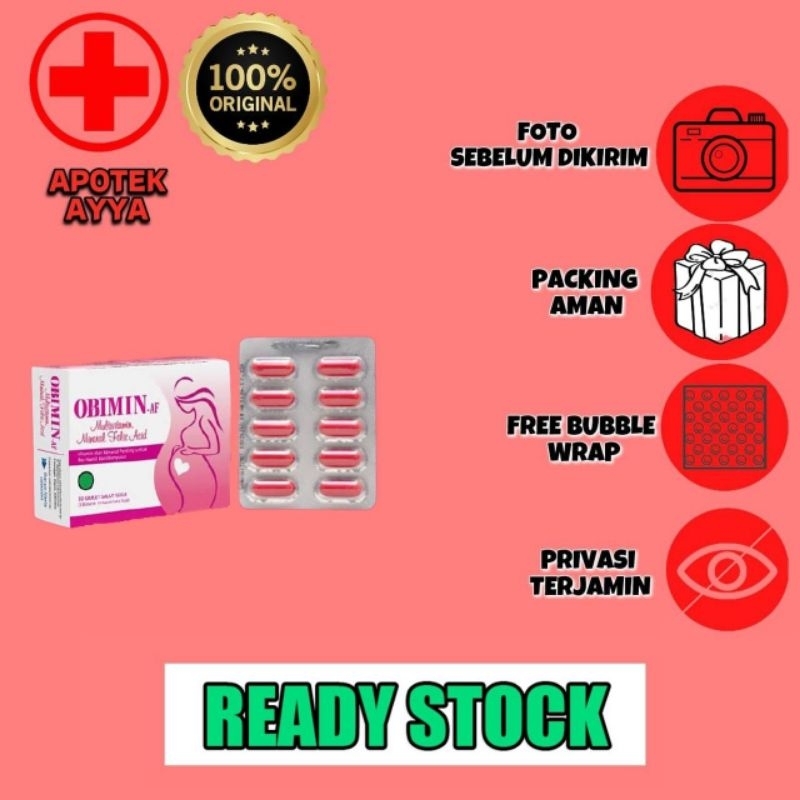 Obimin AF Box 30 kapsul vitamin mineral ibu menyusui
