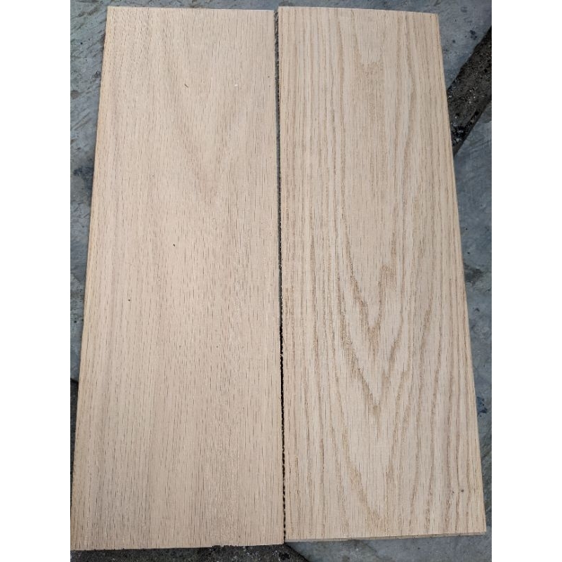 veneer kayu red oak 2mm x 12 x 28 - 35 cm