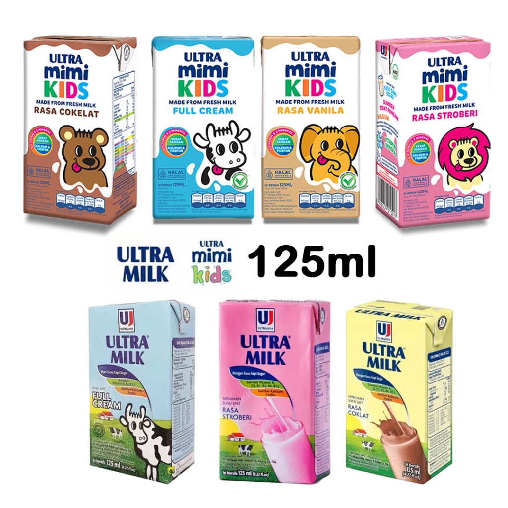 

ULTRAJAYA susu UHT 125mL ultra Mimi kids | 125 ml ultra milk