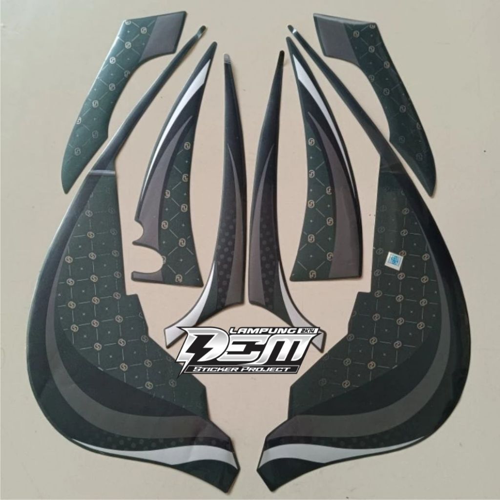Striping honda scoopy 2023 2024 hijau army stylish list body standar terbaik termurah