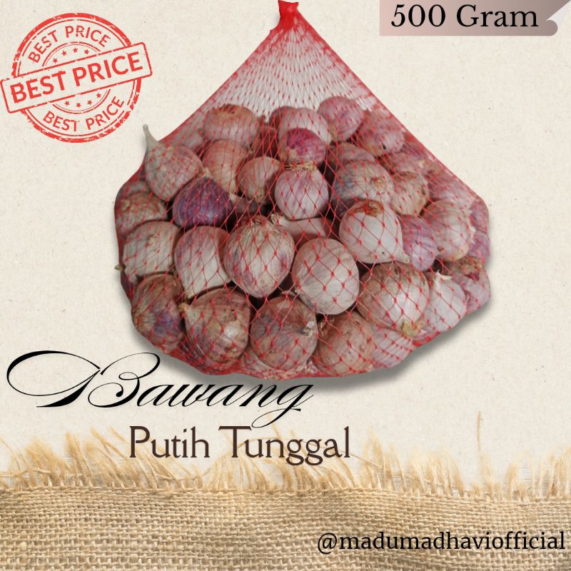 

BAWANG PUTIH TUNGGAL//BAWANG TUNGGAL//BAWANG LANANG (500 Gram)