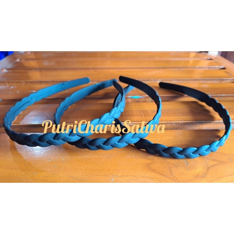 Bando Hitam Doff Motif Kepang