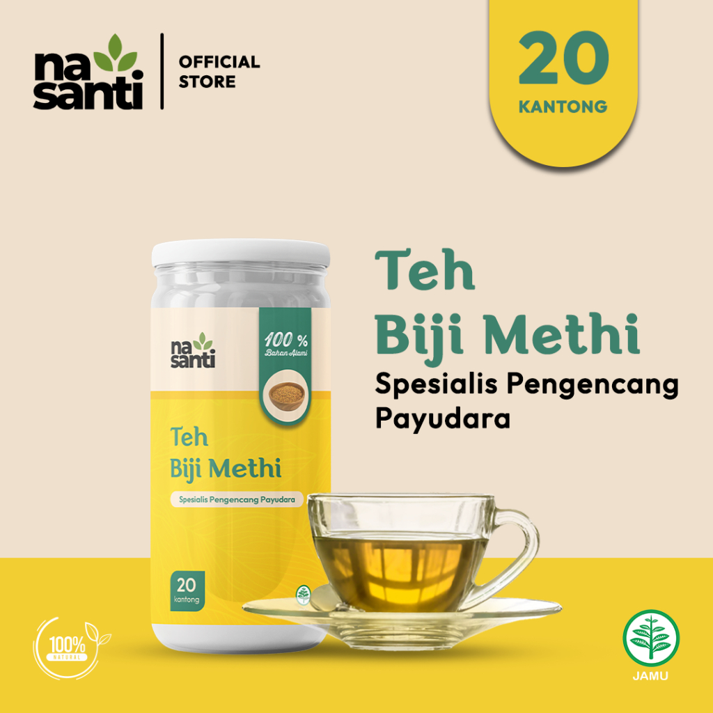 

Nasanti Teh Biji Methi / Pembesar Payudara / Pengencang Payudara Alami / Teh Pembesar Payudara aman