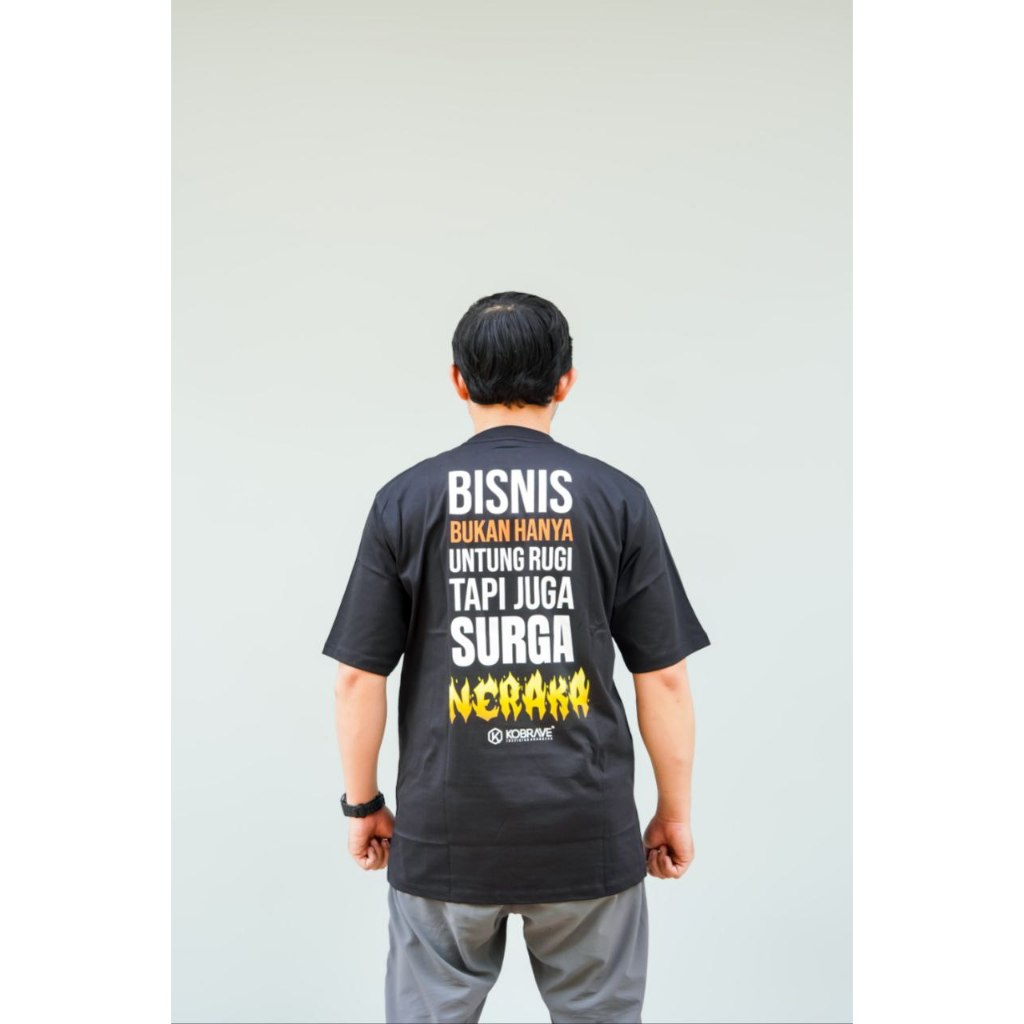 Kaos KOBRAVE T-Shirt Surga & Neraka Kaos Pria Lengan Pendek Premium Quality