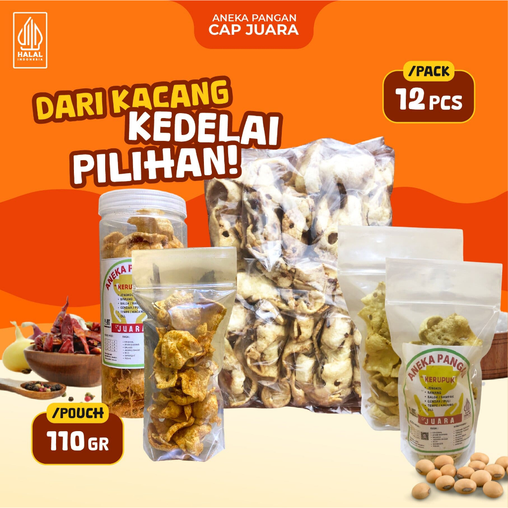 

Kerupuk Tempe Cemilan Gurih Renyah Varian Balado Ori Snack Kacang Kedelai