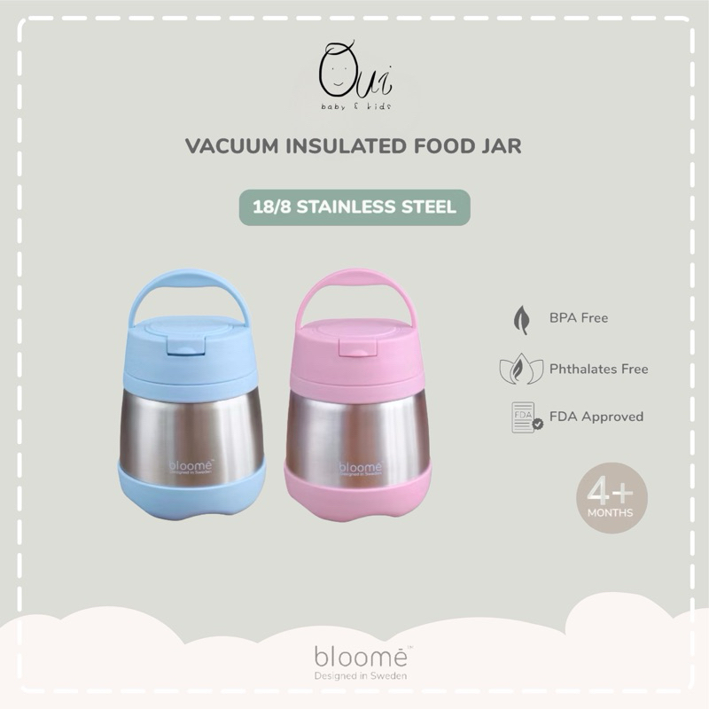 Bloome Vacuum Insulated Food Jar / Wadah stainless bubur makanan sup