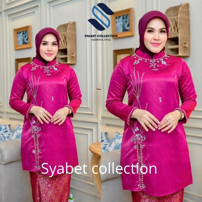 SC>>Setelan Kebaya Melayu Payet Manik-Manik / Baju Kurung Melayu Songket /  kebaya Tradisional