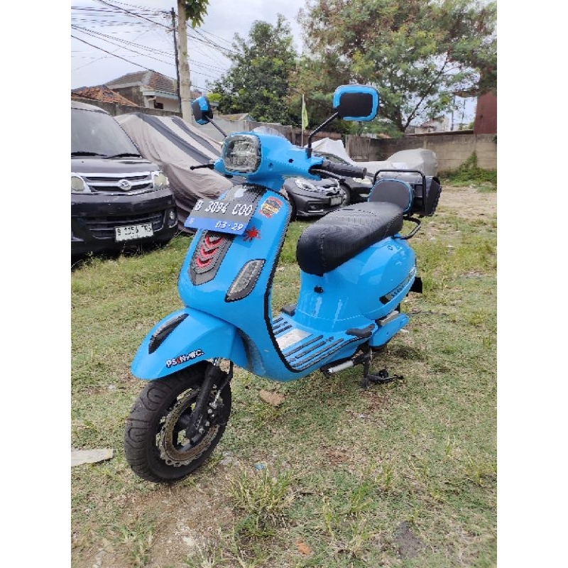 Keren banget Motor Listrik Uwinfly T3S PRO UPGRADE Biru Muda / Molis Vespa Uwinfly Upgrade Lithium+V