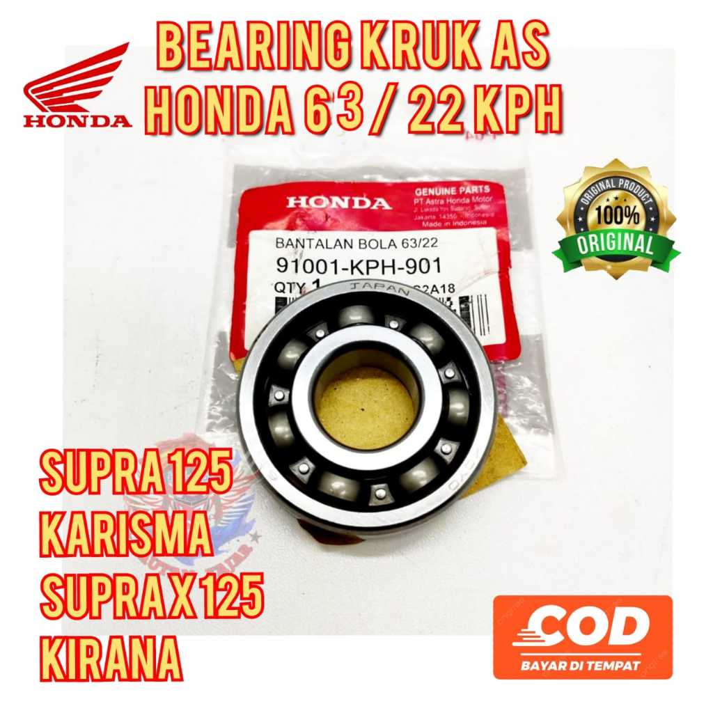 Bearing kruk as karisma supra x 125 kharisma supra 125 bering klahar lahar honda kharisma 63/22 asli
