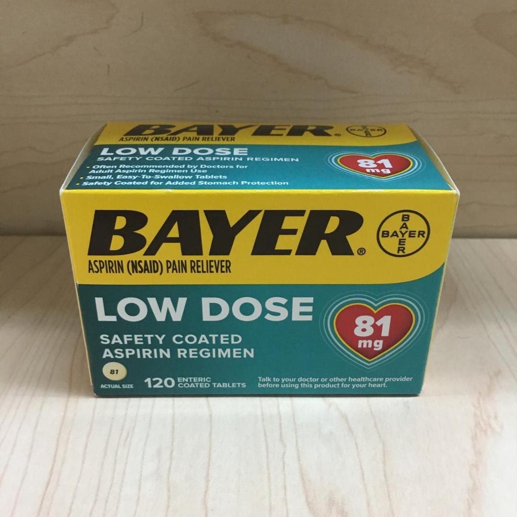 Aspirin Regimen Bayer Low Dose 81mg 120 Enteric Coated Tablets Limited