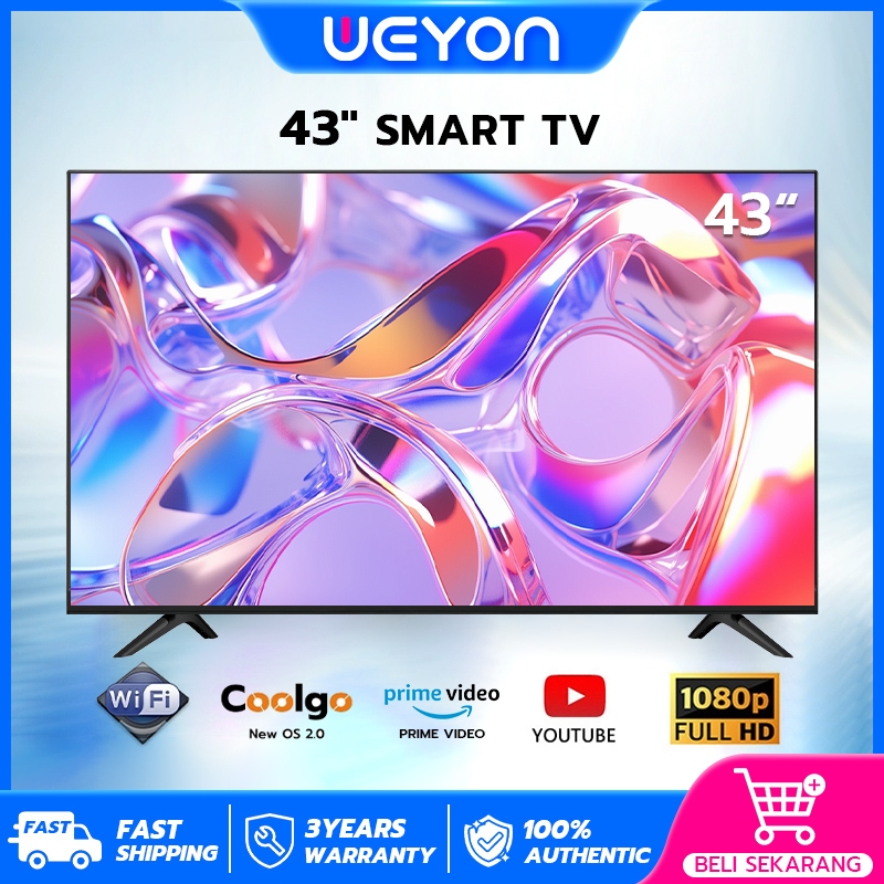 WEYON TV 32/43/50/55 Inch Smart TV LED FHD Youtube-Wifi-Web Browser (Garansl 3 tahun)
