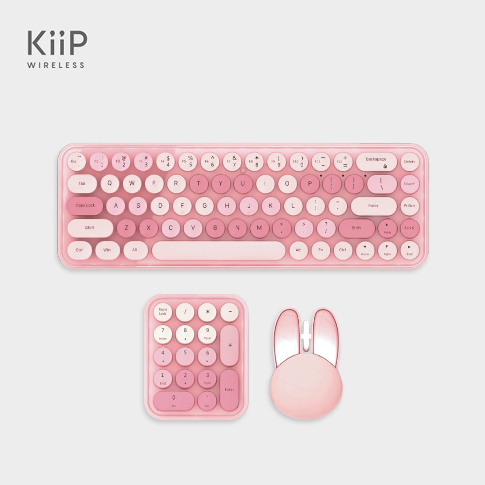 KiiP Wireless Sweet 3 in 1 Keyboard Mouse Set Wireless 2.4G