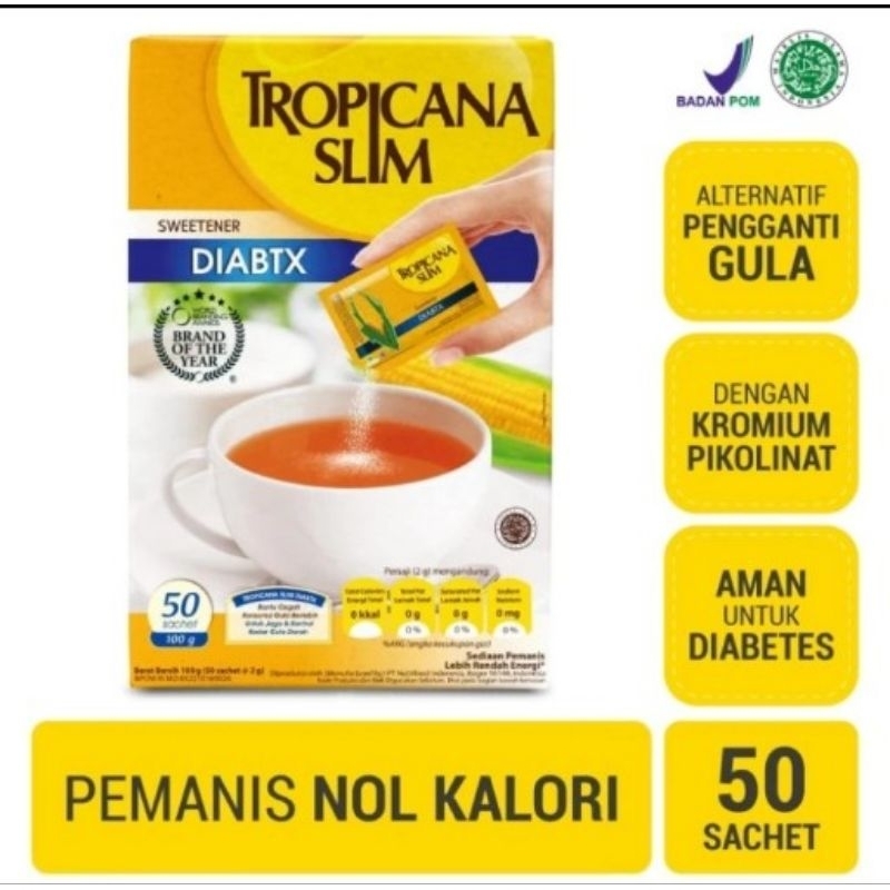 

Tropicana Slim Sweetener DIABTX 50 Sachet.