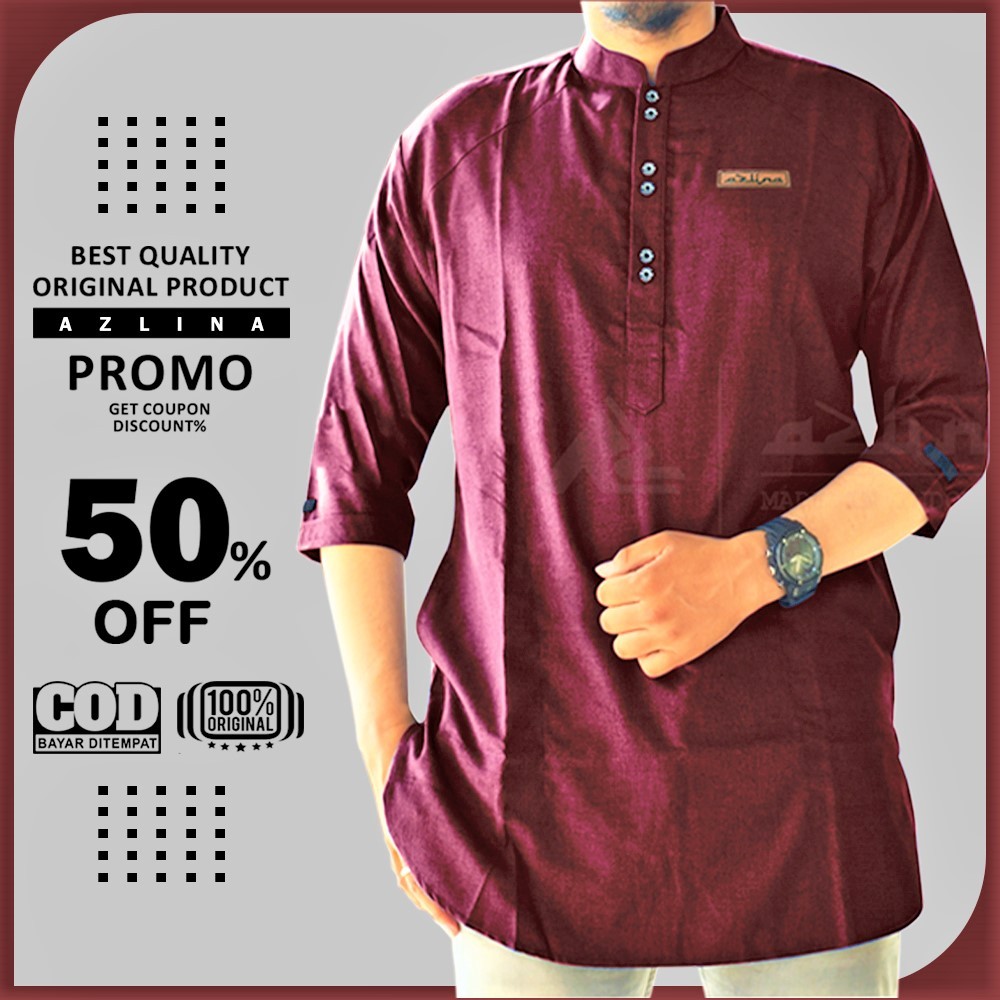 murah koko dewasa kurta pria pakistan baju koko madinah - azlina