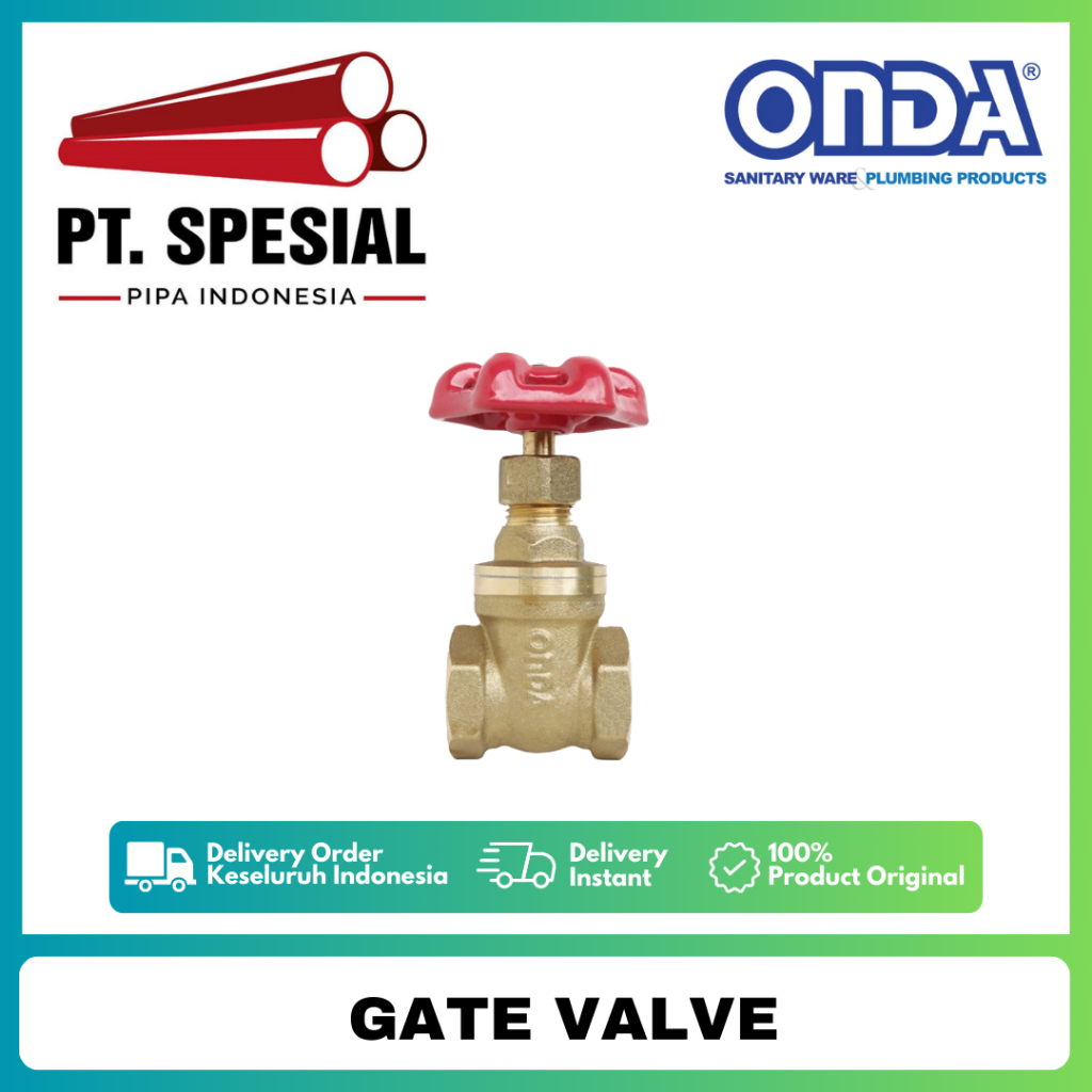 Gate Valve Onda / Stop Kran Kuningan Onda / Gate Valve Kuningan Onda - 06