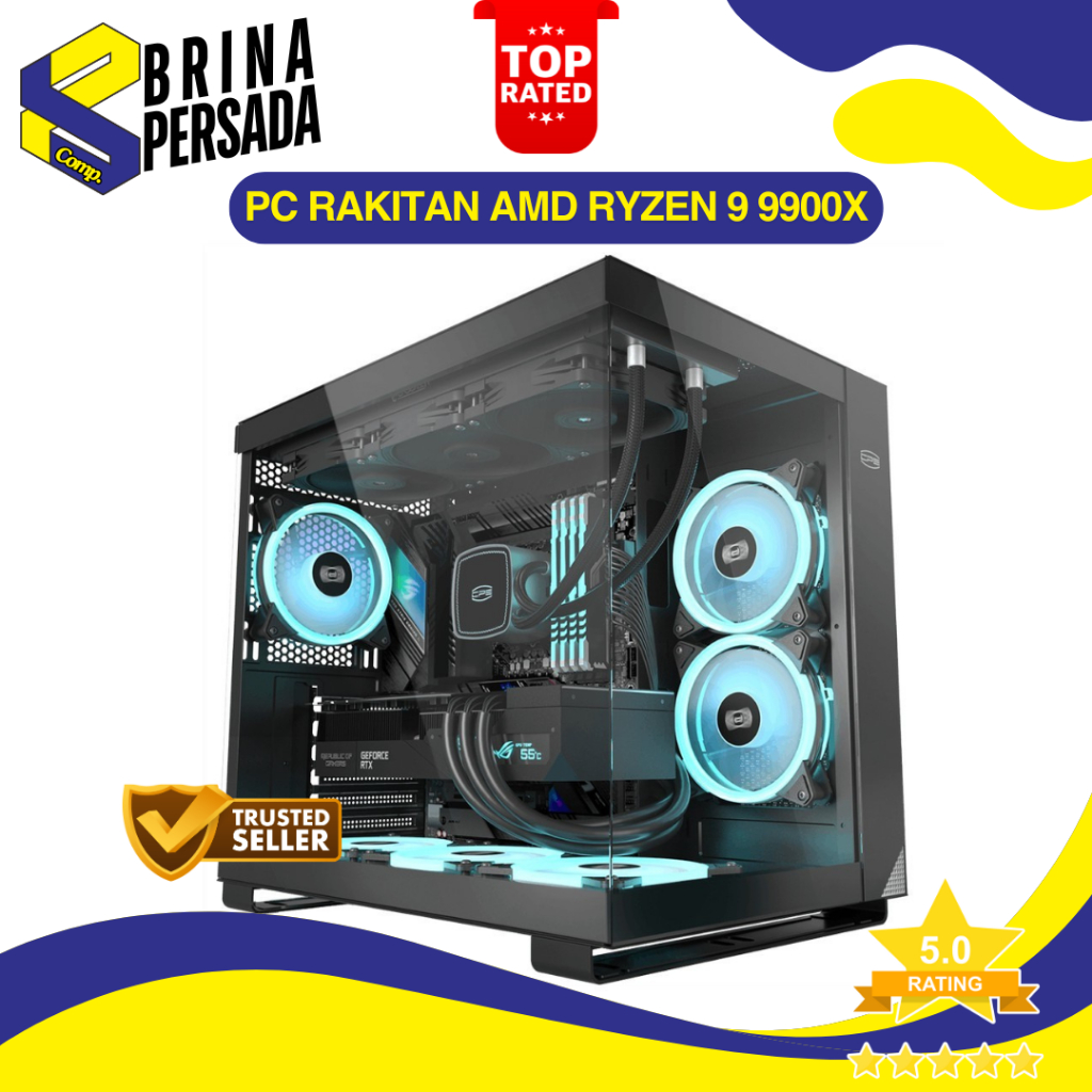 PC Rakitan AMD Ryzen 9 9900X | RTX 4090 24GB | DDR5 64GB | NVME 2TB