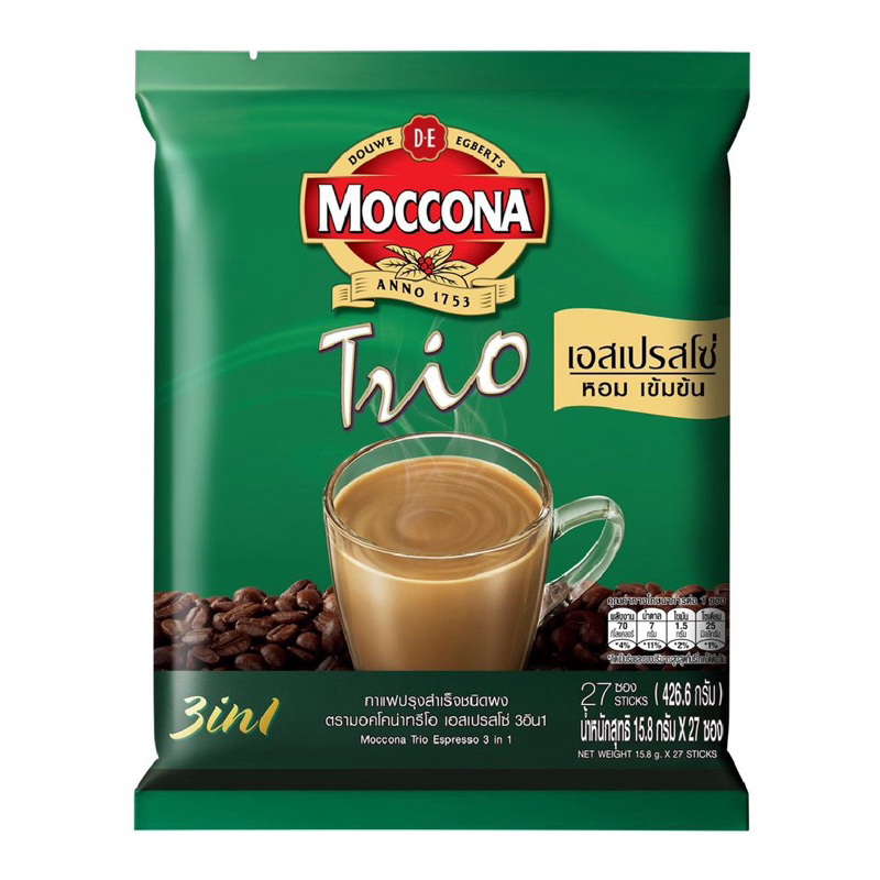 

MOCCONA Trio Espresso 3 in 1 Coffee Mix15.8 g. x 27 sticks thailand