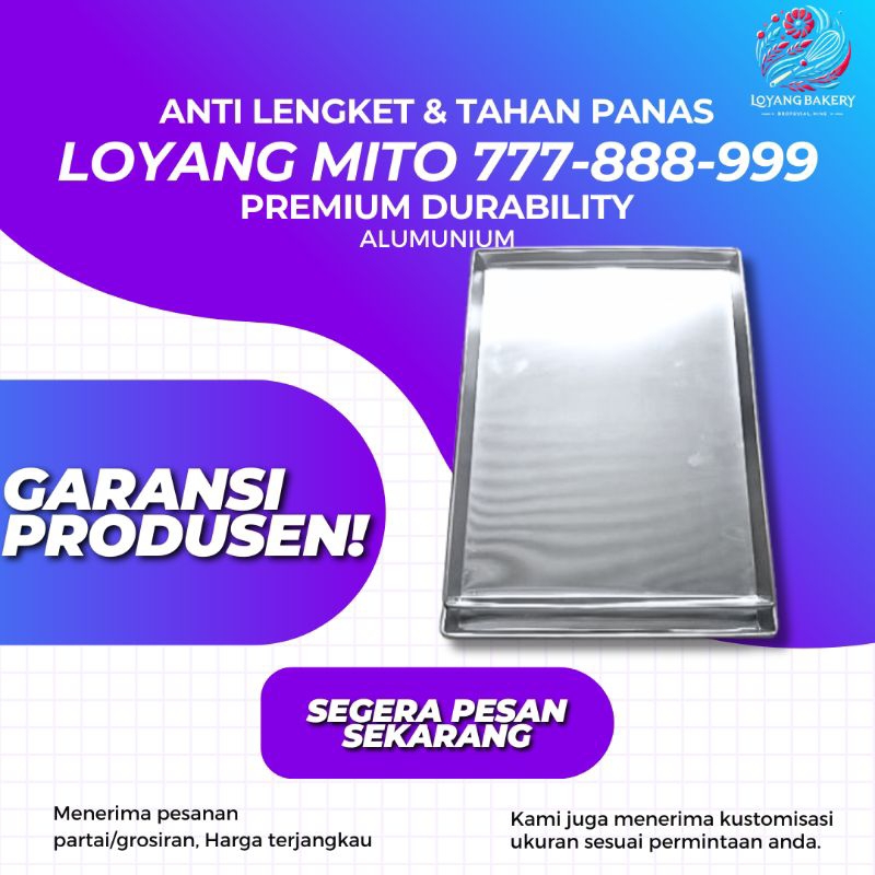 loyang kue oven listrik mito mo fantasy 888 / top 999 / hot 777 bahan alumunium tebal anti lengket
