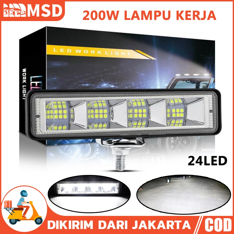 6 Inci Lampu Kabut Mobil Sepeda Motor SUV OffRoad Truk LED Lampu Sorot Penerang Kerja Lampu Sorot 24